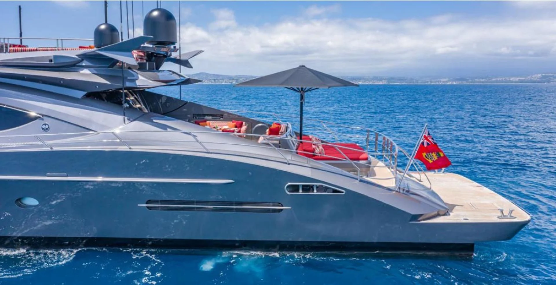 a boat on the water aboard KJOS Yacht for Charter