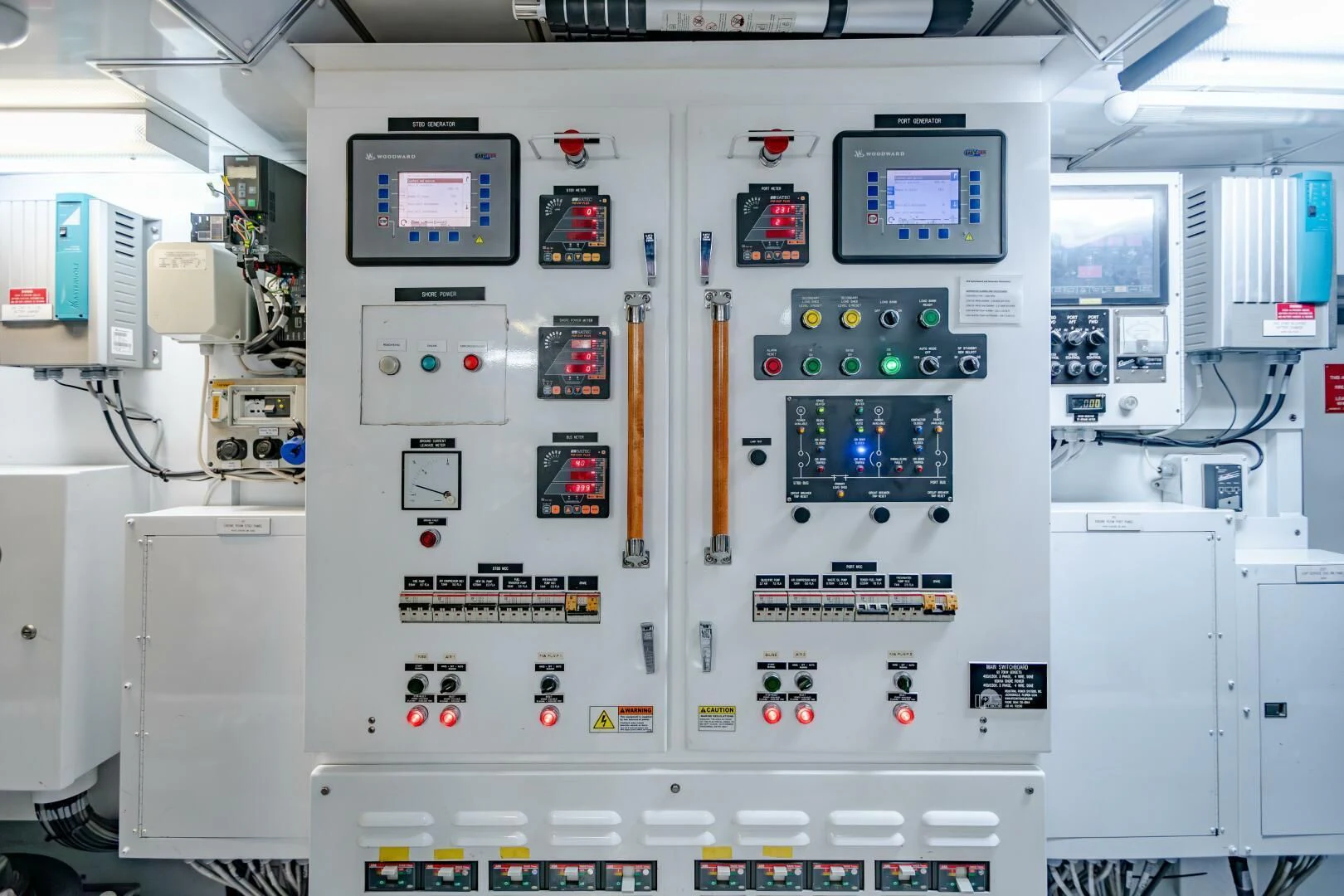 a machine with many buttons aboard KJOS Yacht for Charter