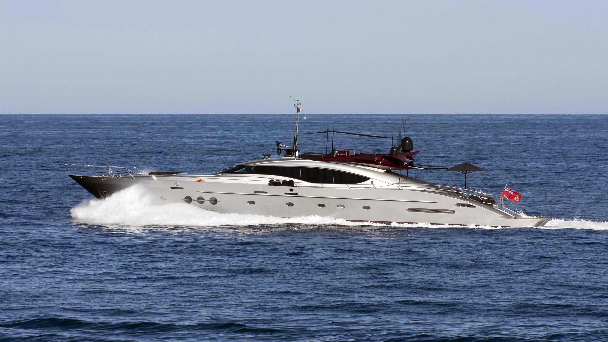 a boat in the water aboard KJOS Yacht for Charter