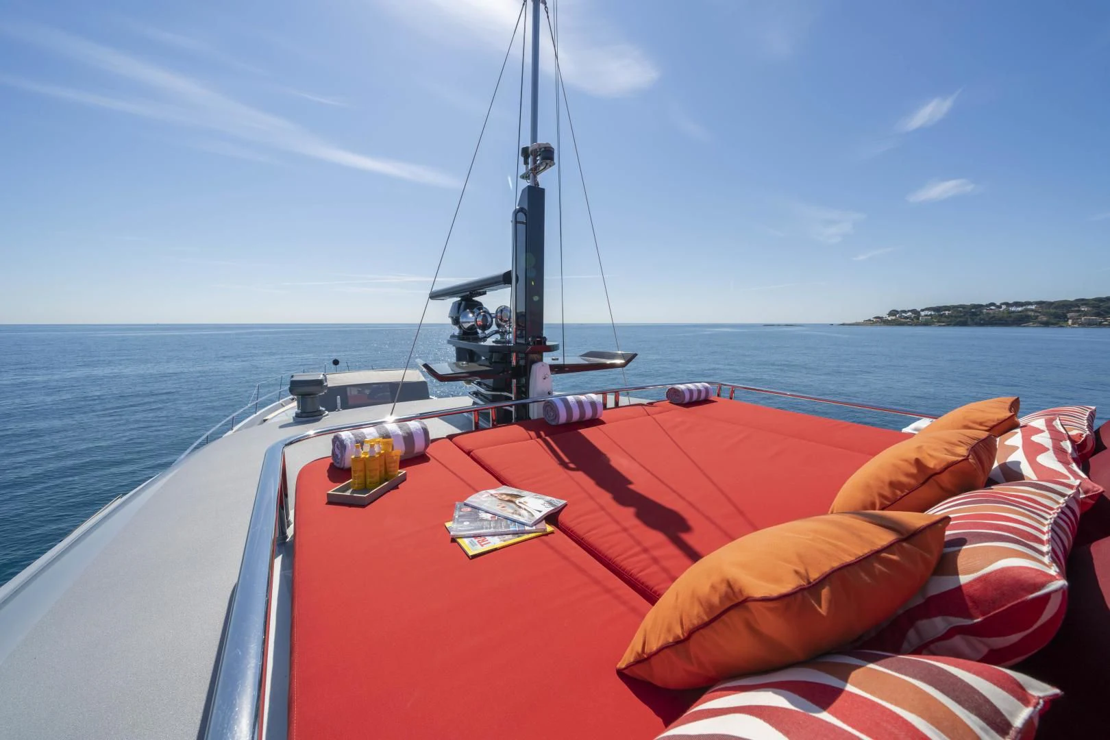 a boat on the water aboard KJOS Yacht for Charter