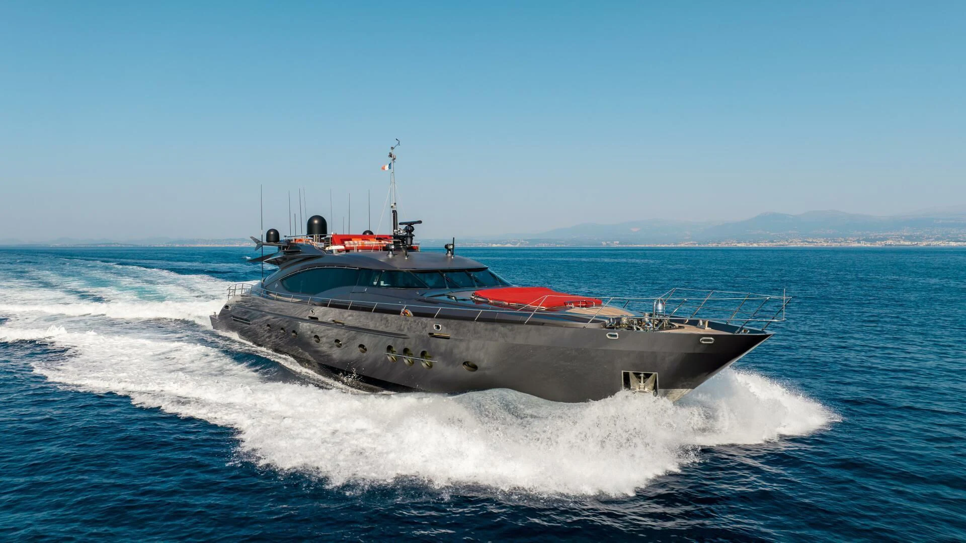 a boat on the water aboard KJOS Yacht for Charter