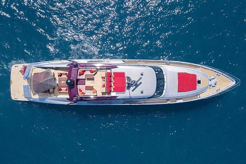 a boat in the water aboard KJOS Yacht for Charter