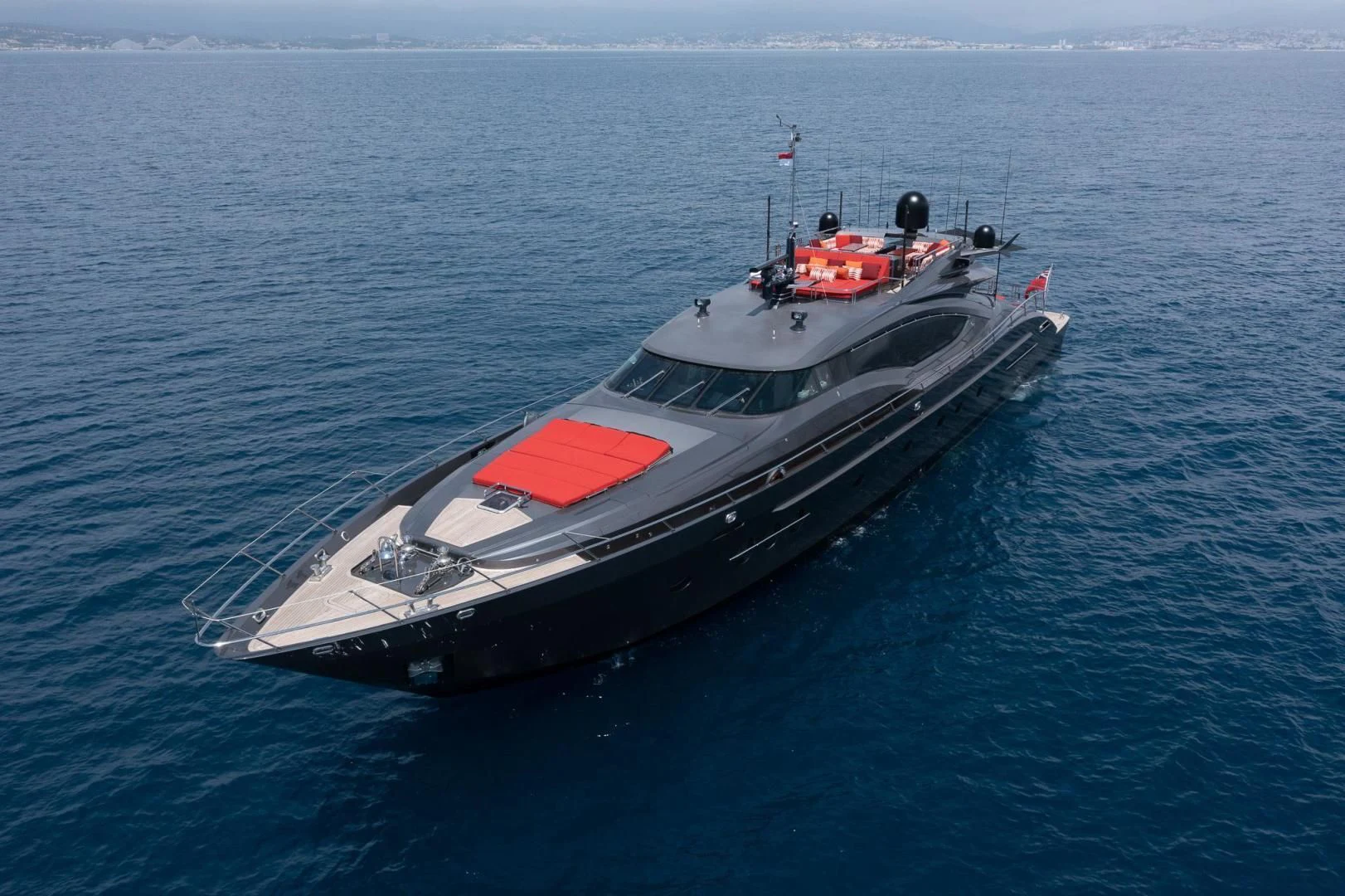 a boat in the water aboard KJOS Yacht for Charter