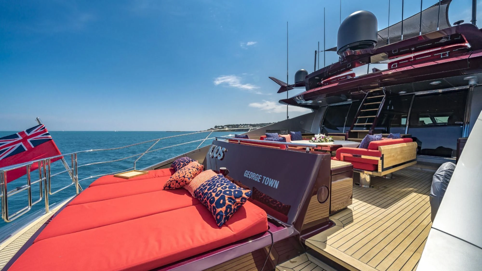 a boat on the water aboard KJOS Yacht for Charter