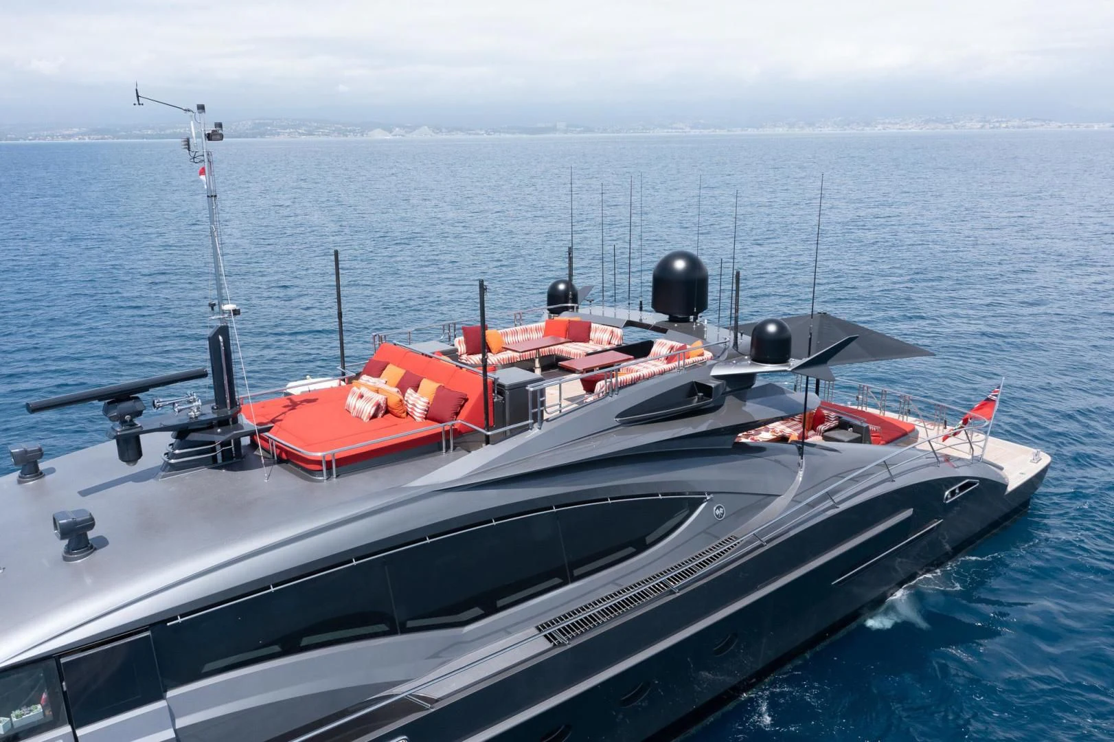 a boat in the water aboard KJOS Yacht for Charter