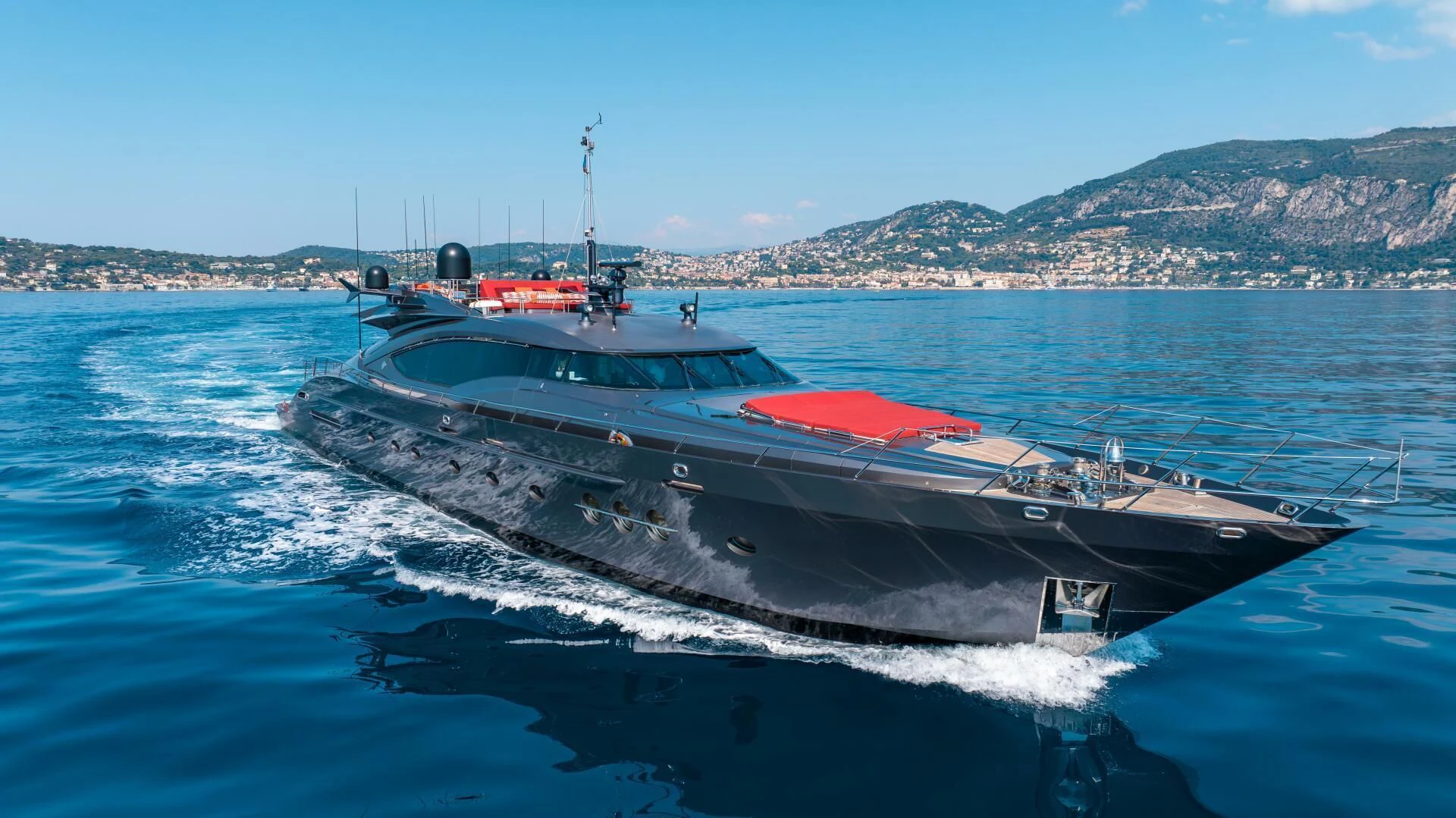 a boat on the water aboard KJOS Yacht for Charter