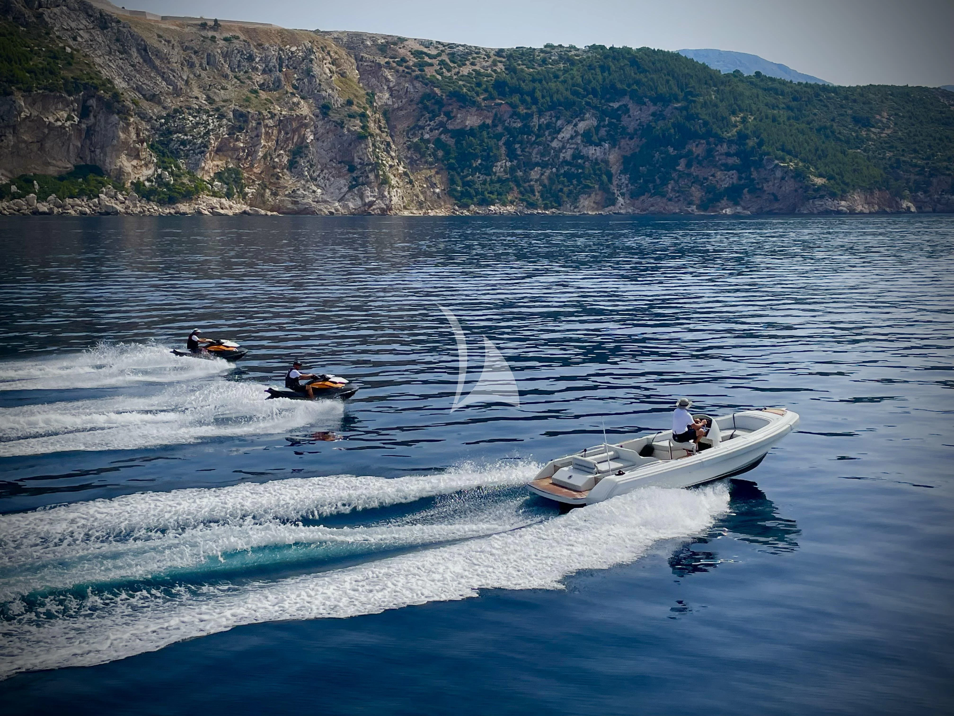 a boat on the water aboard KAMALAYA Yacht for Sale