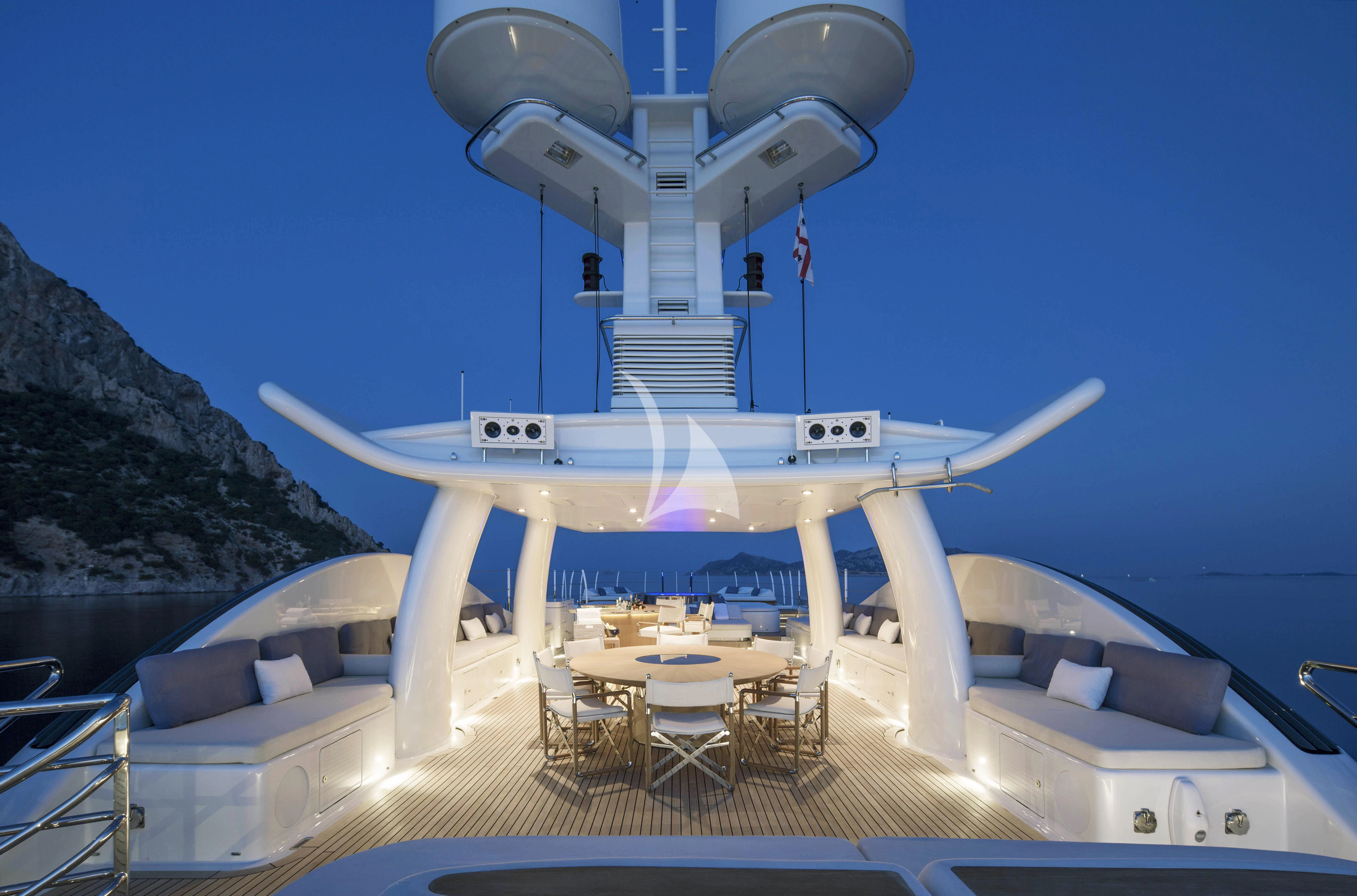 a boat on the water aboard KAMALAYA Yacht for Sale