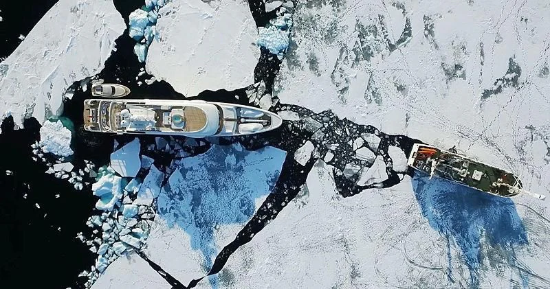 a satellite in space aboard KAMALAYA Yacht for Sale