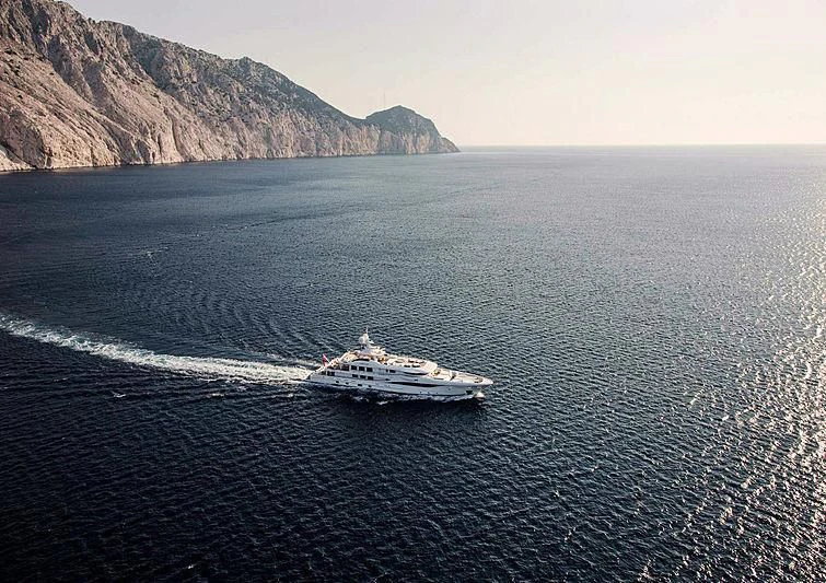 a boat on the water aboard KAMALAYA Yacht for Sale