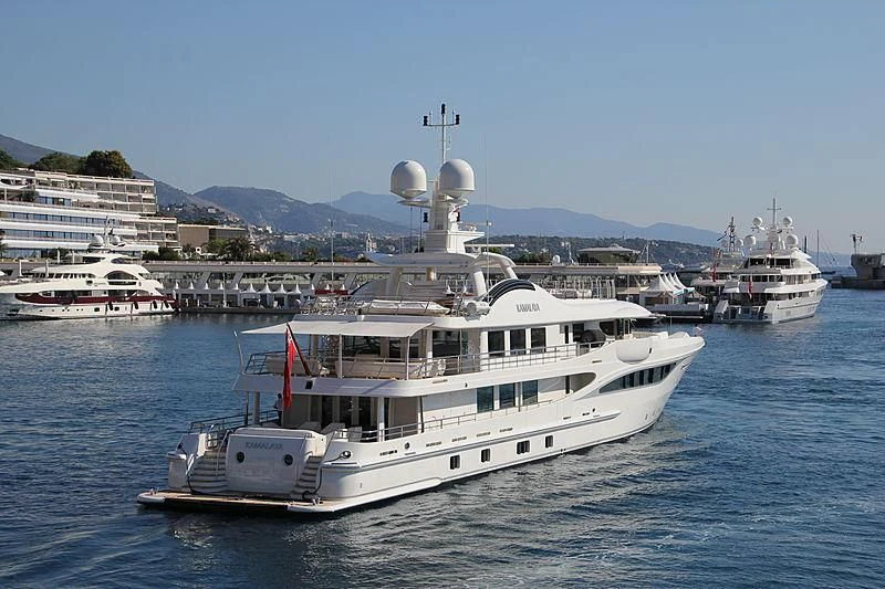 a group of boats in the water aboard KAMALAYA Yacht for Sale