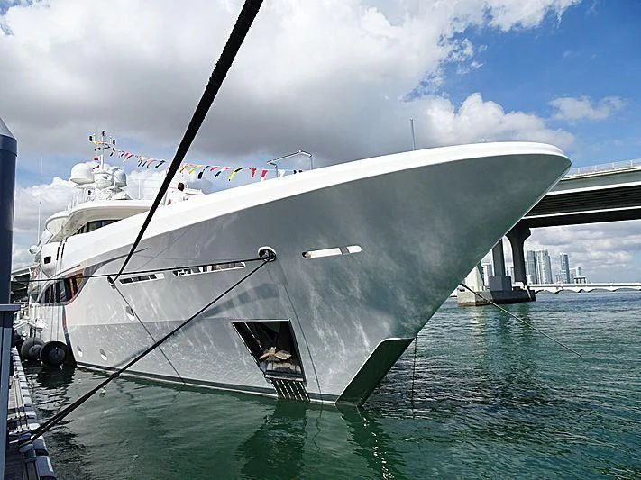 a boat in the water aboard KAMALAYA Yacht for Sale