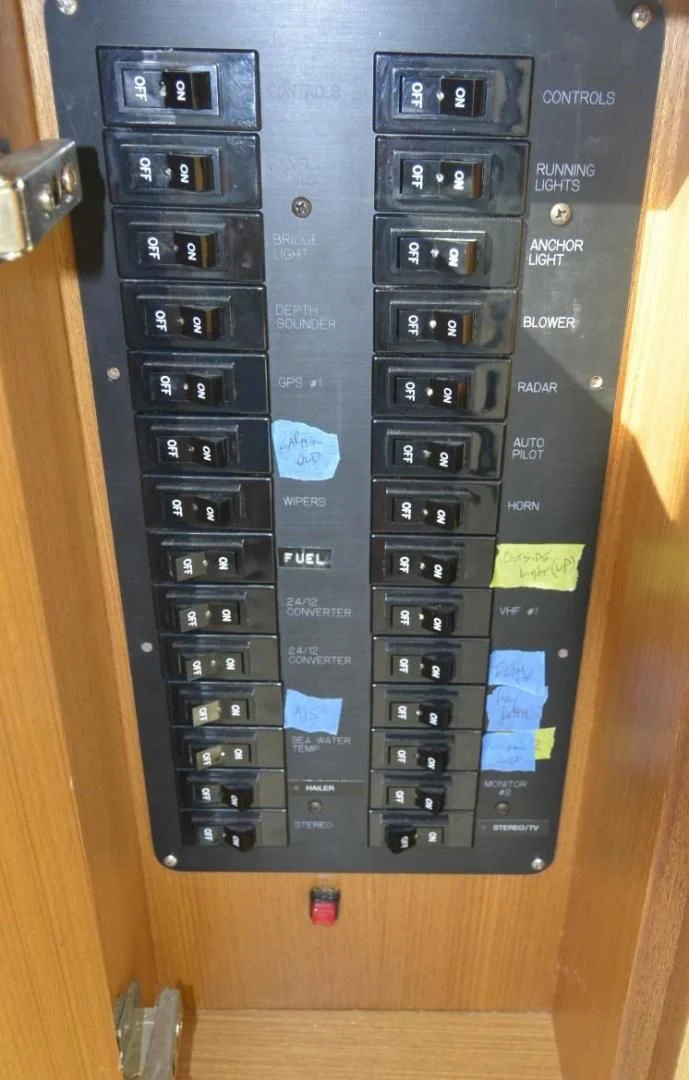 calendar aboard DOG HOUSE Yacht for Sale