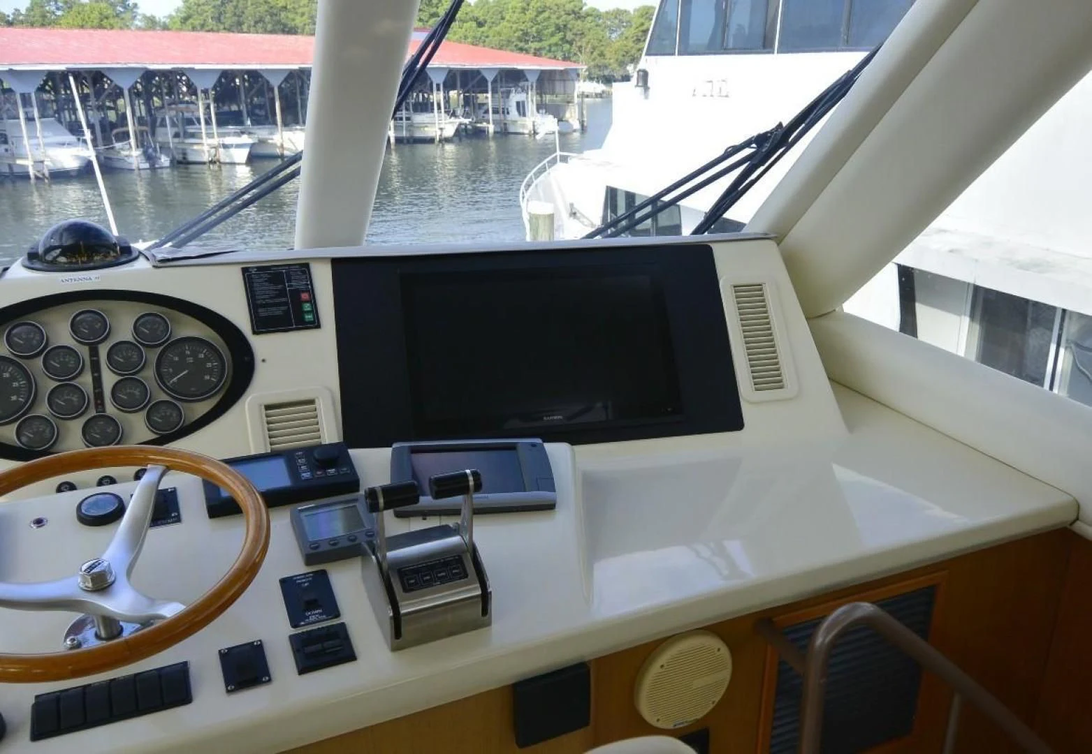 a machine on the counter aboard DOG HOUSE Yacht for Sale