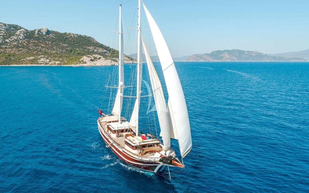 a sailboat on the water aboard KAPTAN KADIR Yacht for Sale