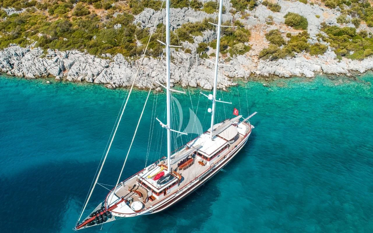 a boat on the water aboard KAPTAN KADIR Yacht for Sale