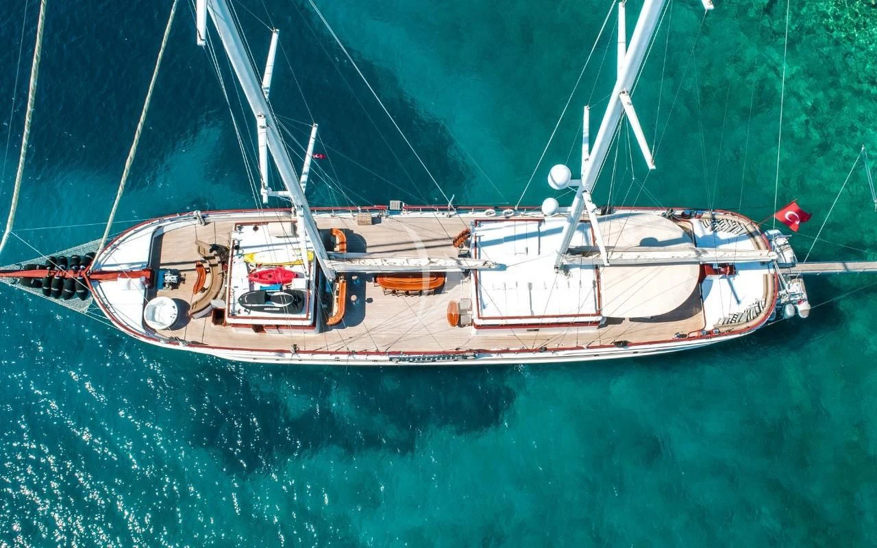 a boat in the water aboard KAPTAN KADIR Yacht for Sale