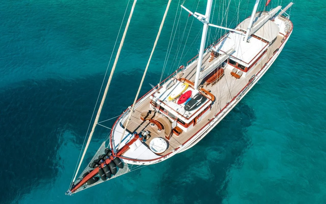 a boat in the water aboard KAPTAN KADIR Yacht for Sale