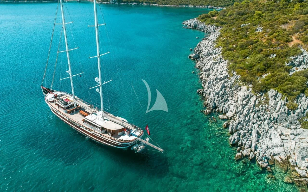 a boat in the water aboard KAPTAN KADIR Yacht for Sale