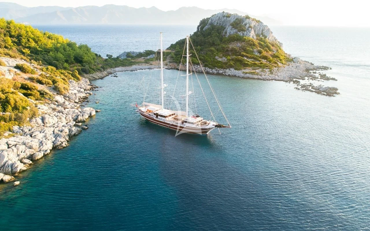 a boat on the water aboard KAPTAN KADIR Yacht for Sale