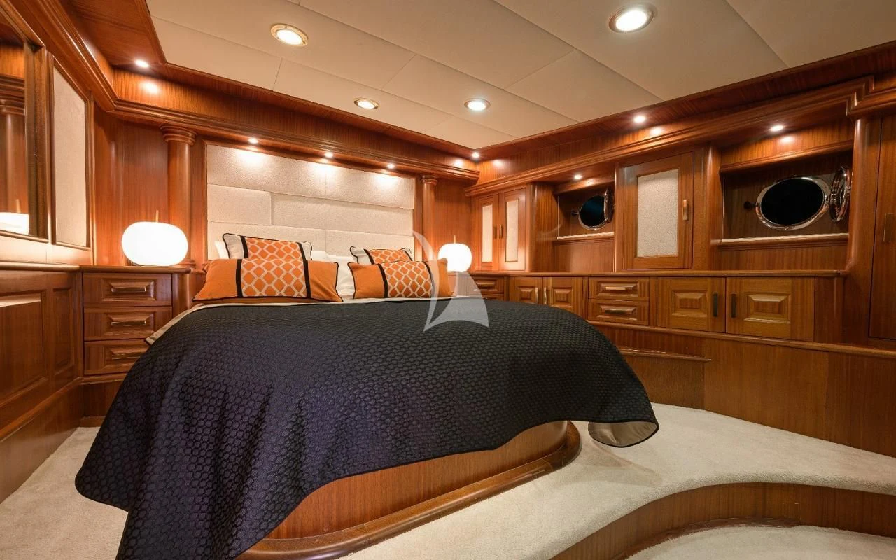 a bed in a cabin aboard KAPTAN KADIR Yacht for Sale