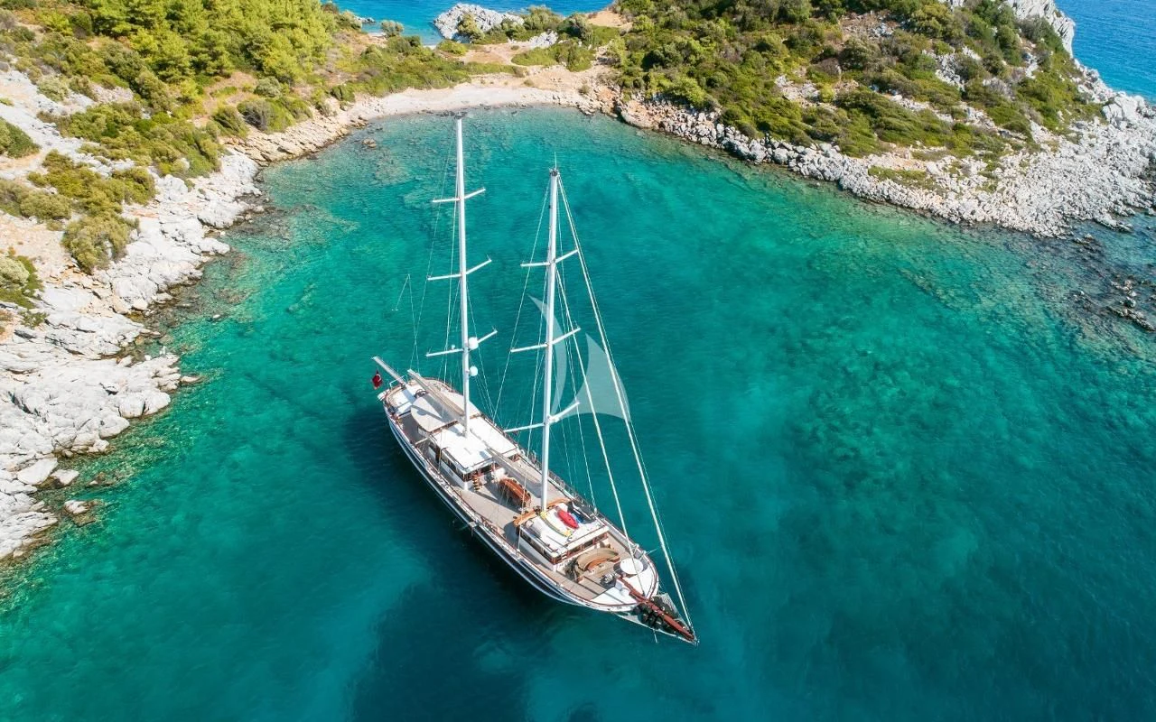 a boat sailing on the water aboard KAPTAN KADIR Yacht for Sale