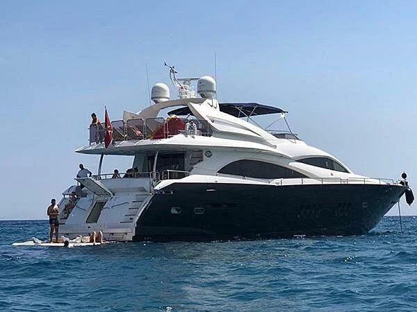 a boat in the water aboard INFINITY I Yacht for Sale