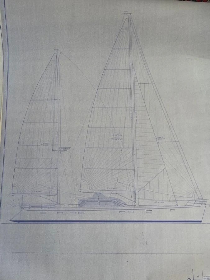diagram, engineering drawing aboard LEONORE Yacht for Sale
