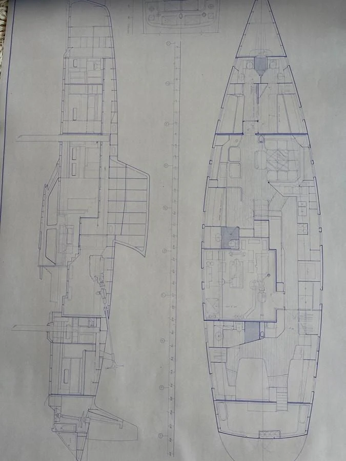 diagram, engineering drawing aboard LEONORE Yacht for Sale