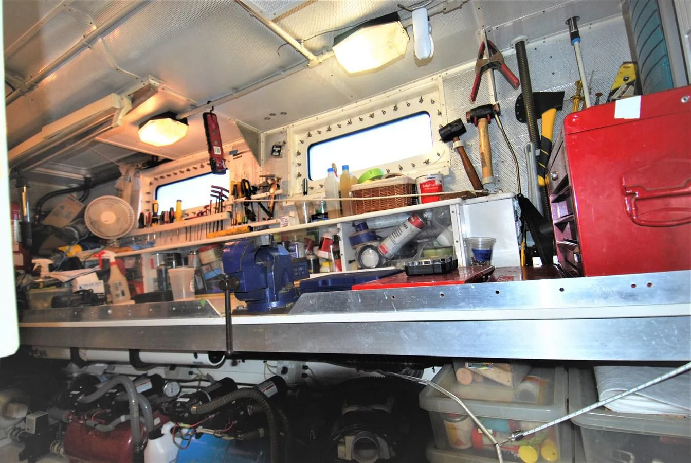 a large factory with machinery aboard LEONORE Yacht for Sale