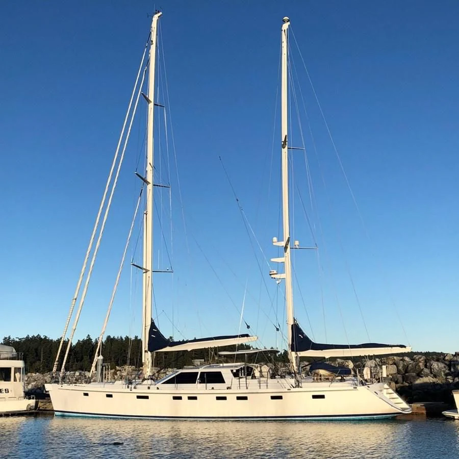 a sailboat in the water aboard LEONORE Yacht for Sale