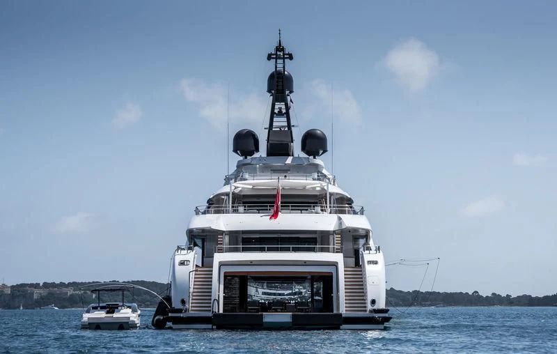 a boat in the water aboard YALLA Yacht for Sale