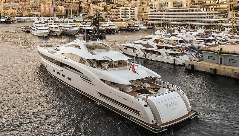 a boat in the water aboard YALLA Yacht for Sale
