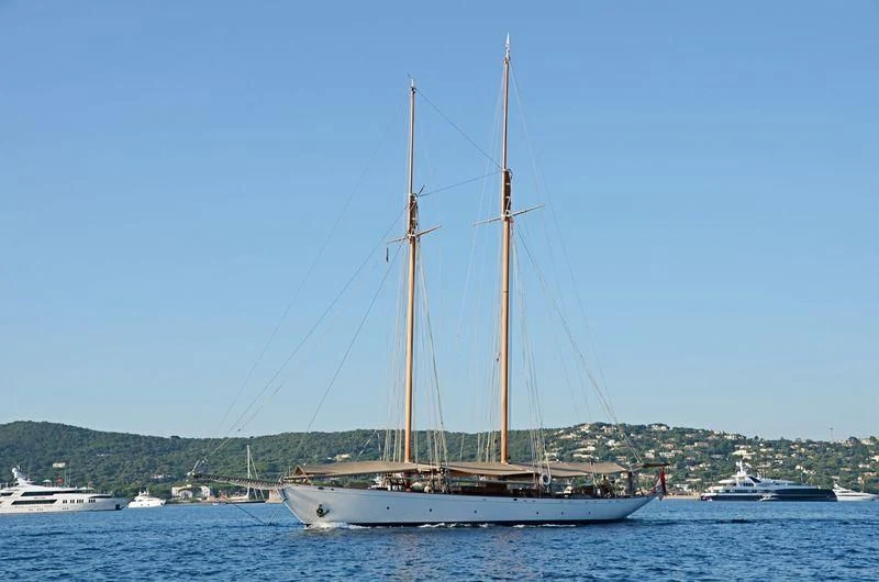 a sailboat in the water aboard DORIANA Yacht for Sale