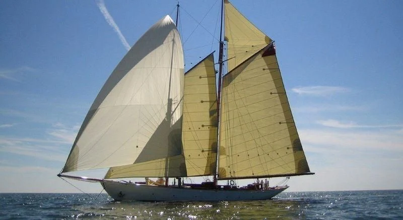 a sailboat in the ocean aboard DORIANA Yacht for Sale