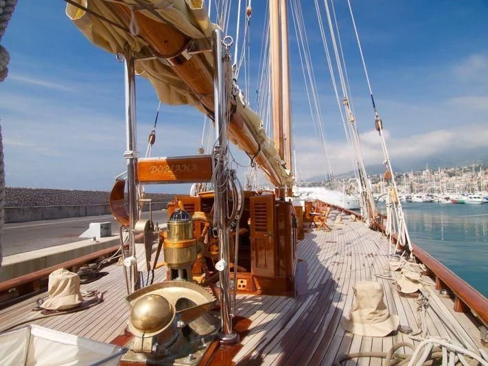 a ship on the water aboard DORIANA Yacht for Sale