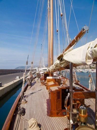 a boat on the water aboard DORIANA Yacht for Sale