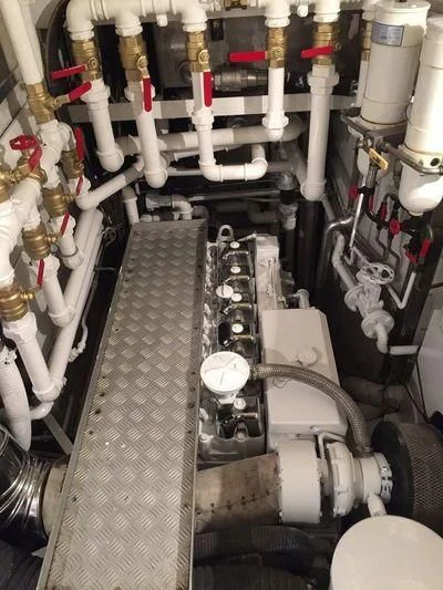 a large machine with pipes aboard DORIANA Yacht for Sale