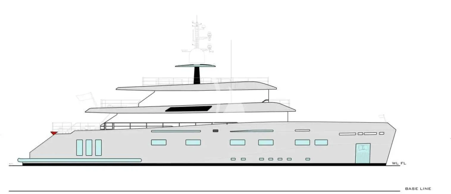 diagram, engineering drawing aboard RENATA Yacht for Sale