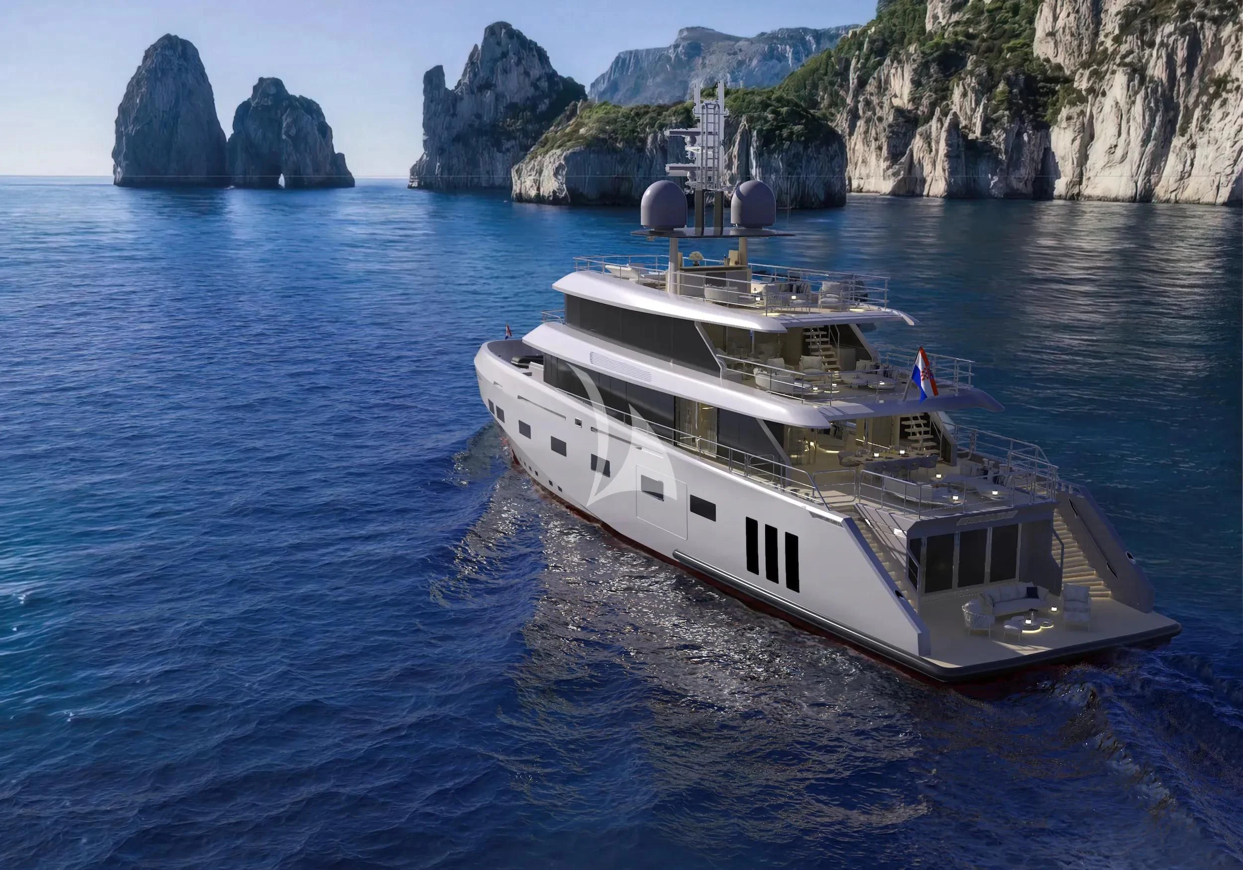 a boat in the water aboard RENATA Yacht for Sale