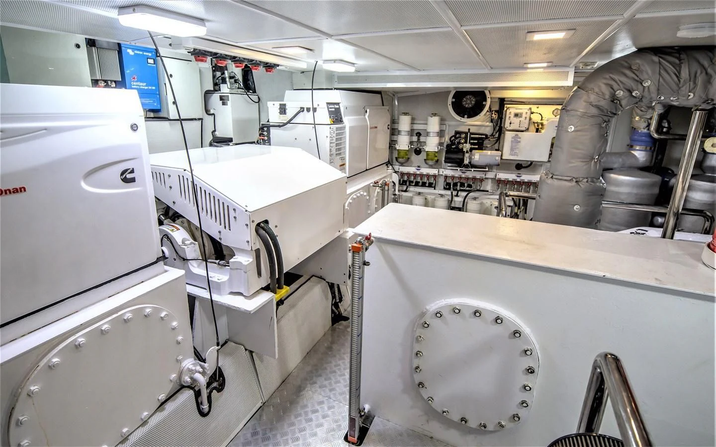 a room with machinery and equipment aboard BERING 70 RA Yacht for Sale