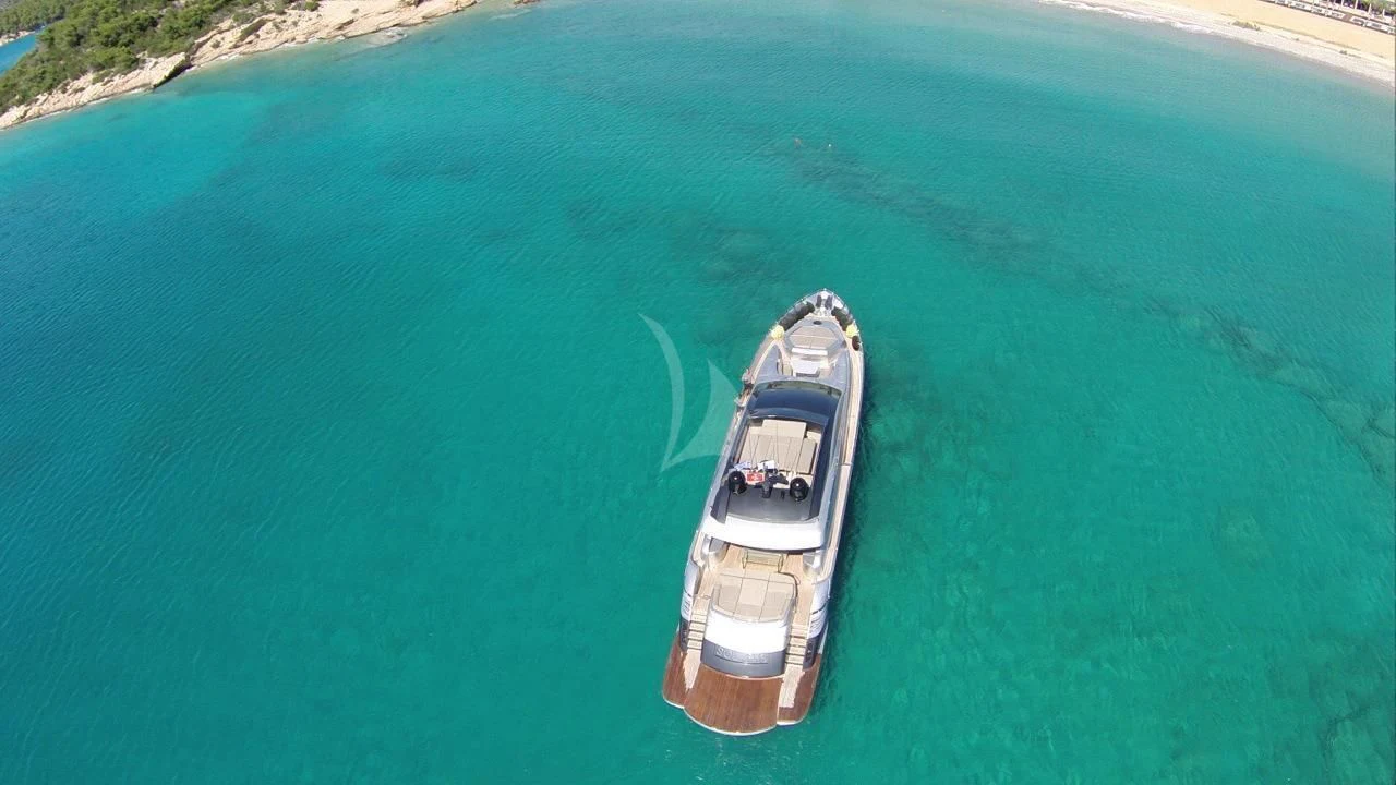 a high angle view of a boat aboard SOLARIS Yacht for Sale