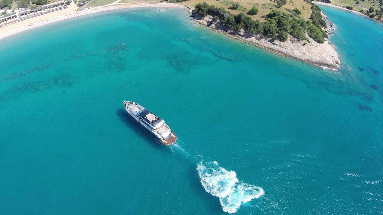 a boat on the water aboard SOLARIS Yacht for Sale