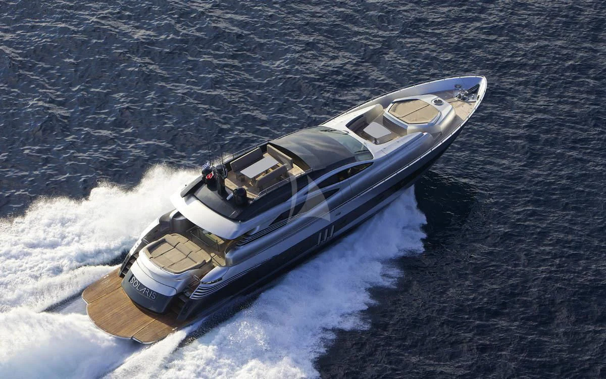 a ship on the water aboard SOLARIS Yacht for Sale