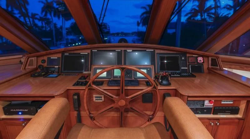 inside of a space ship aboard ANNDRIANNA Yacht for Sale