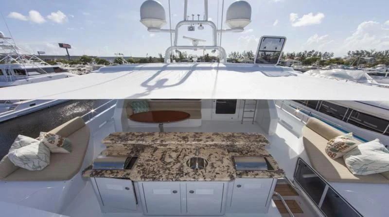 a large white boat with a large amount of rocks on it aboard ANNDRIANNA Yacht for Sale