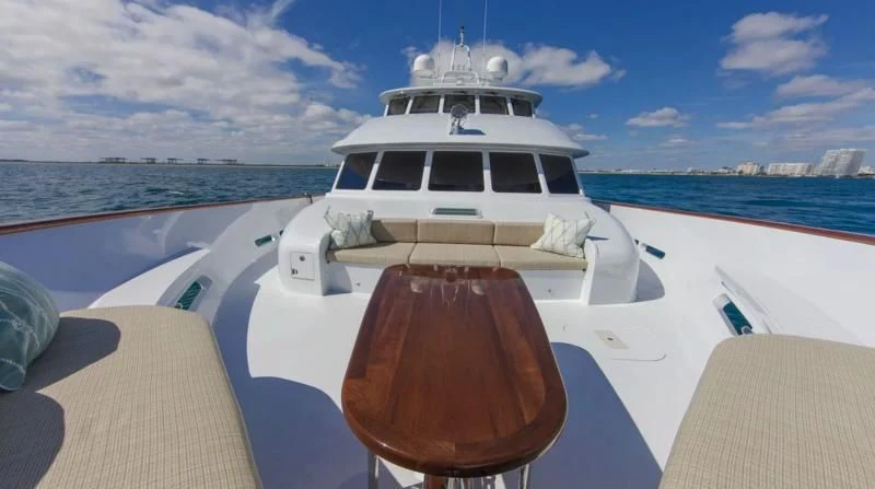 a boat on a deck aboard ANNDRIANNA Yacht for Sale