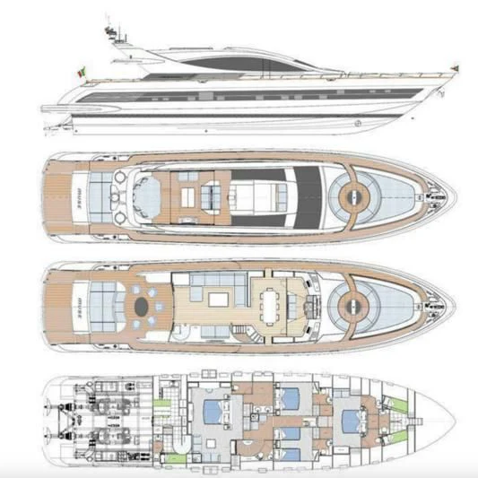 diagram aboard MUSE Yacht for Sale