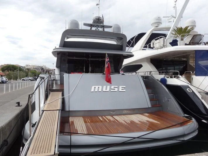 a boat on the water aboard MUSE Yacht for Sale