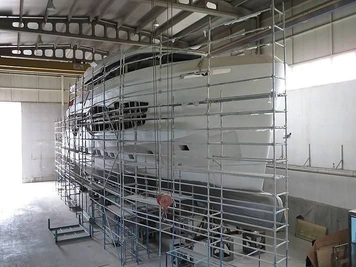 a large metal machine aboard MASHA Yacht for Sale